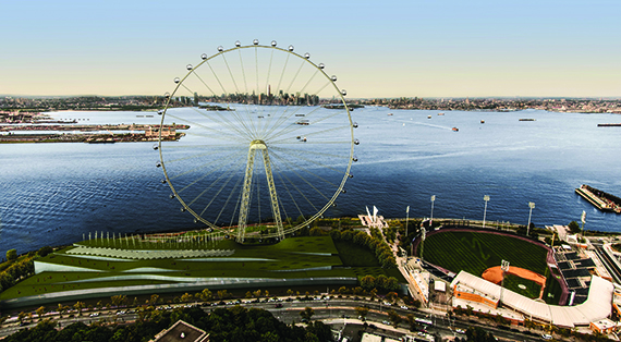 Plans for world's tallest ferris wheel in Staten Island, New York, America - 01 Oct 2012