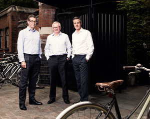 Left to right: Oliver Fenn-Smith, Bill Moore and Simon Loomes Portrait: Will Bremridge