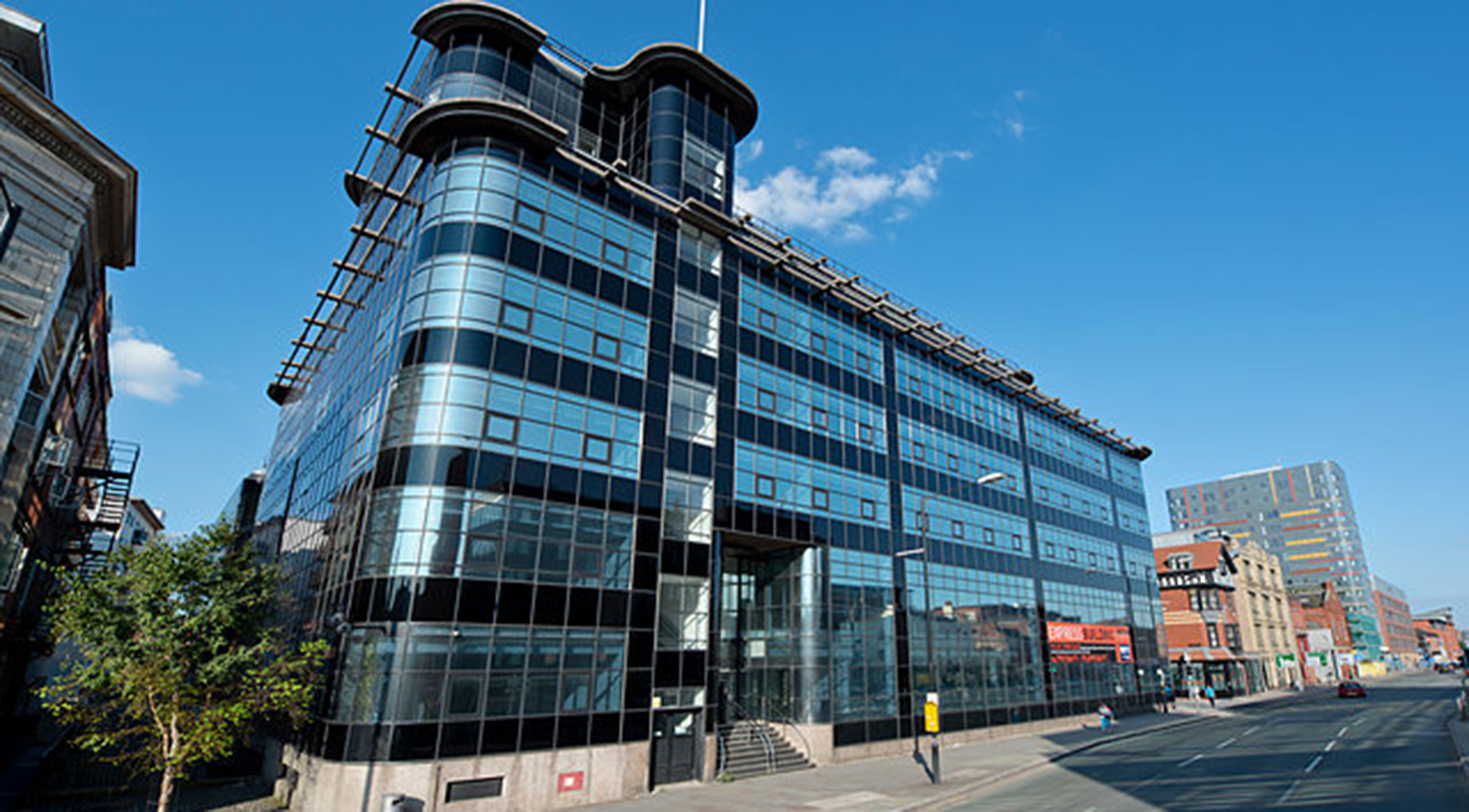 The Futurist Art Deco Daily Express Building designed by Sir Owen Williams located on Great Ancoats Street in Manchester.