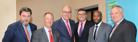 From left: Alun Jones, Rod Bishop, Martin Carey, Robert Clarke, Alfred Bartlett and Steve Devoy