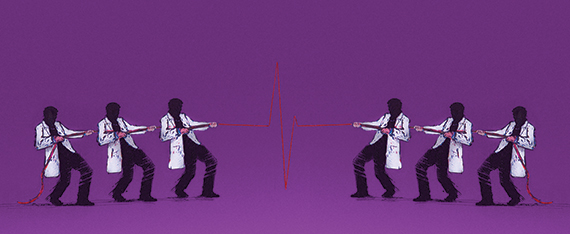 scientists tug of war fight