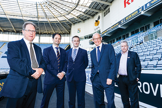 L-R: Nick Button, Henry Bellfield, James Brookes, Martin Reeves, David Armstrong