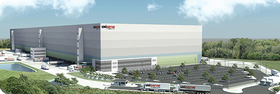 Uniserve’s proposed four-storey warehouse complex at Clickett Hill Road, Felixstowe