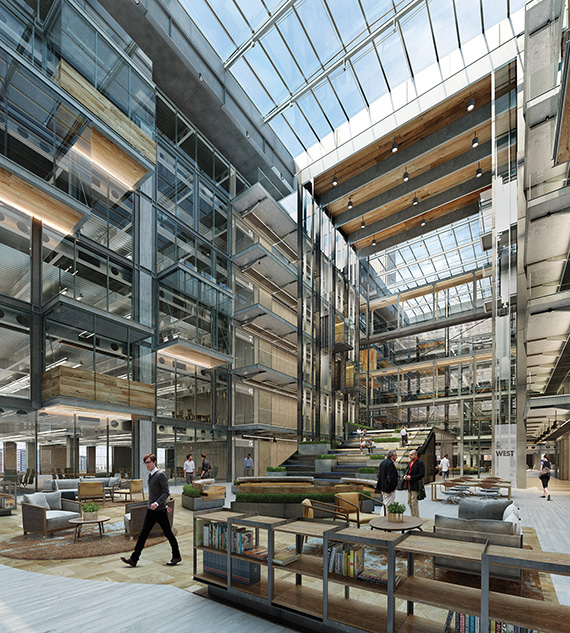 Boiler Room Office atrium, Battersea Power Station