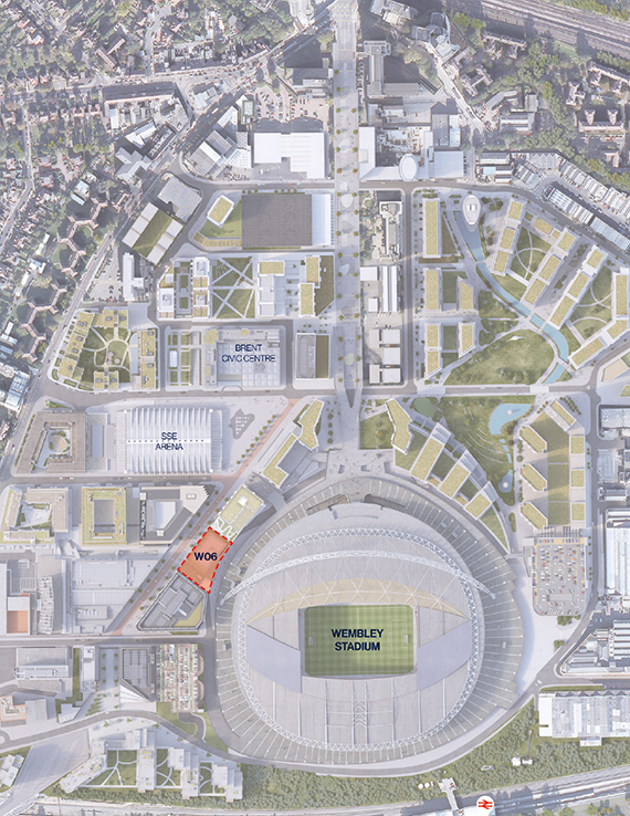 Location of new offices on Quintain's Wembley Park development