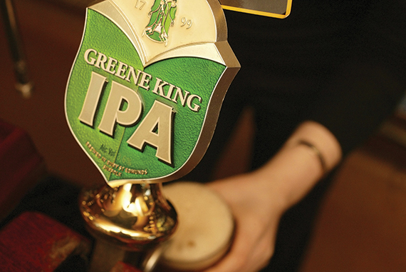 greene king pub beer pint
