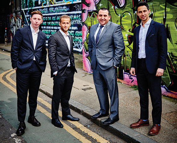 From left, Belchak, Corin & Co’s Ben Henry, Oliver Cohen, Paul Belchak and Greg Corin 