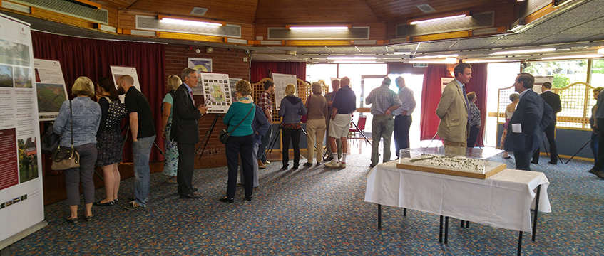 Residents look over the plans for Welborne Garden Village