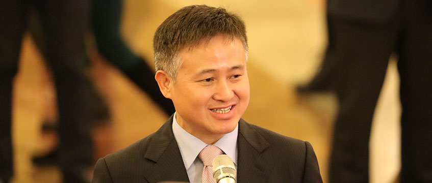 Mandatory Credit: Photo by Imaginechina/REX/Shutterstock (8468963a) Pan Gongsheng, Deputy Governor of the People's Bank of China (PBOC), China's central bank, speaks at an interview before the opening meeting for the Fifth session of the 12th National People's Congress (NPC) at the Great Hall of the People 12th Chinese National People's Congress opening, Beijing, China - 05 Mar 2017