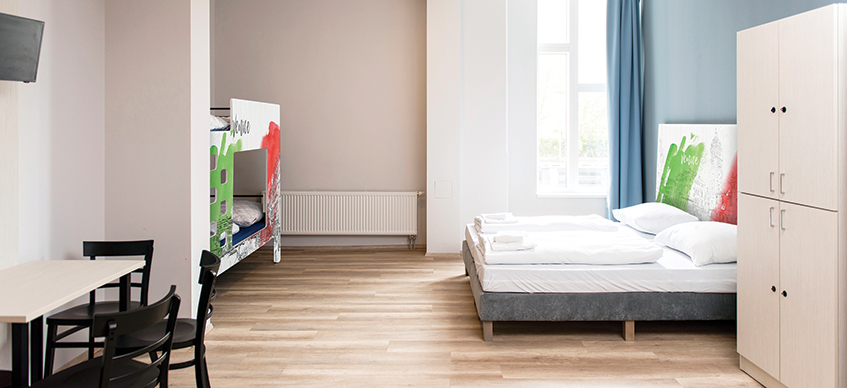 A family room at A&O hostel, Venice