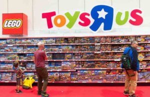 Toys R Us shelves of toys