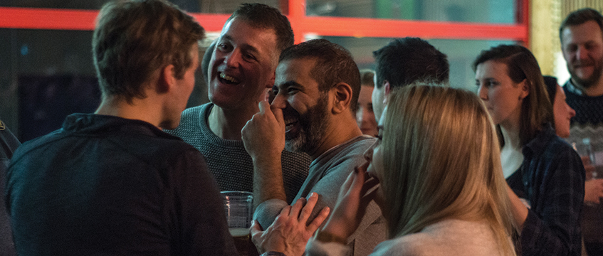 Propski attendees enjoying drinks