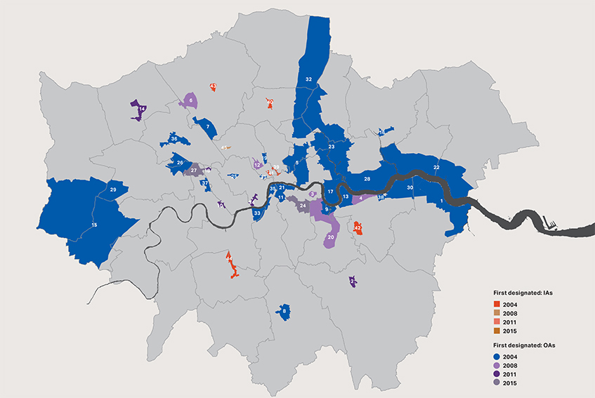 Map of London's opportunity areas