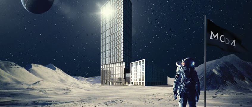 CGI of Moda on the Moon