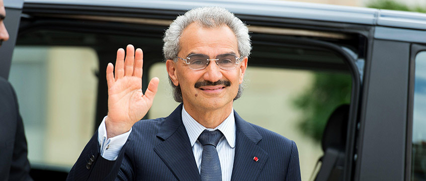 Prince Al-Waleed bin Talal who owns stakes in trophy hotels including The Savoy in London