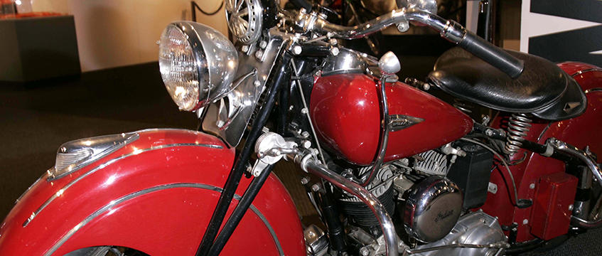 Steve McQueen's 1942 Indian Scout. Photo: Peter Brooker/REX/Shutterstock