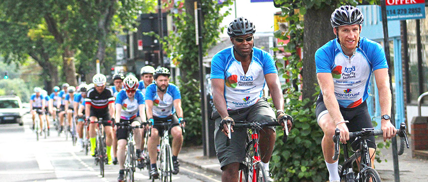 Charity & social: Cyclists show support for carers