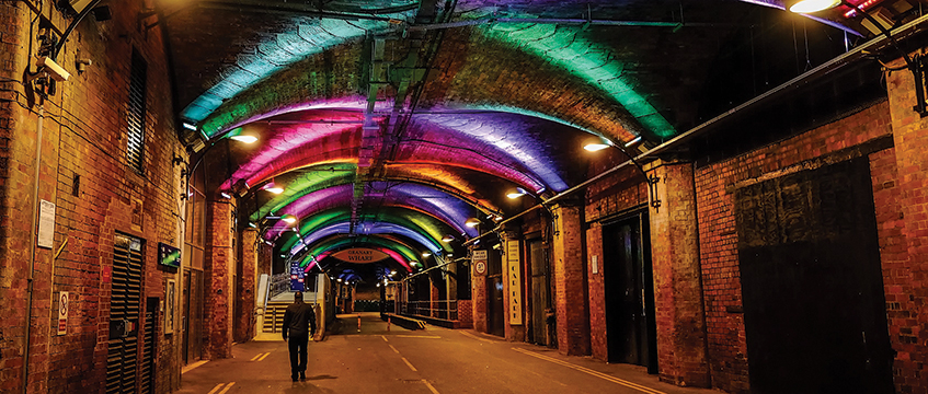 The ‘Dark Arches’, Leeds Railway Station South; Photo: Philip Silverman/REX/Shutterstock