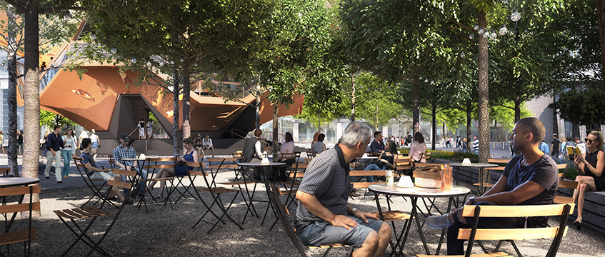 Hudson Yards Pavilion Grove