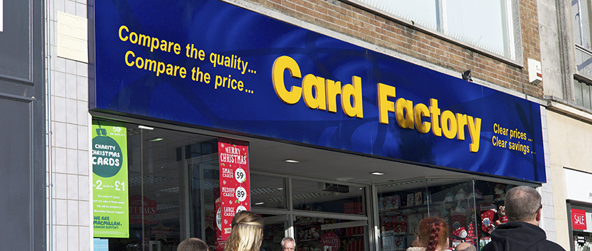 Card Factory shop