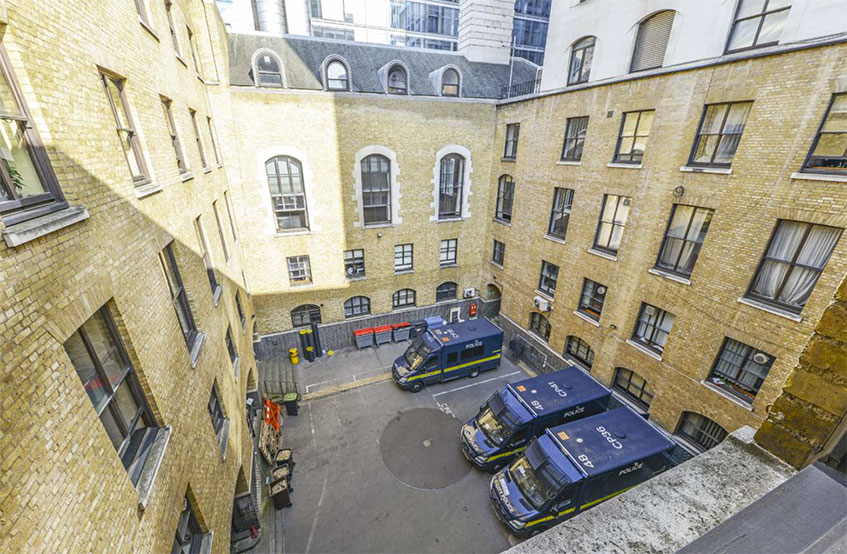 Wood Street police station courtyard