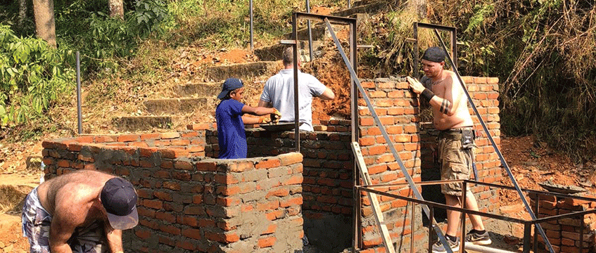 Social and charity: South Coast team helps rebuild Nepal school