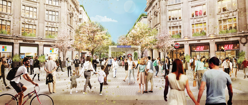 Cars out, shoppers in: Piazzas planned for Oxford Street