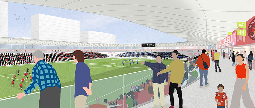 Plans lodged for 8,000-seat waterfront stadium in Kent