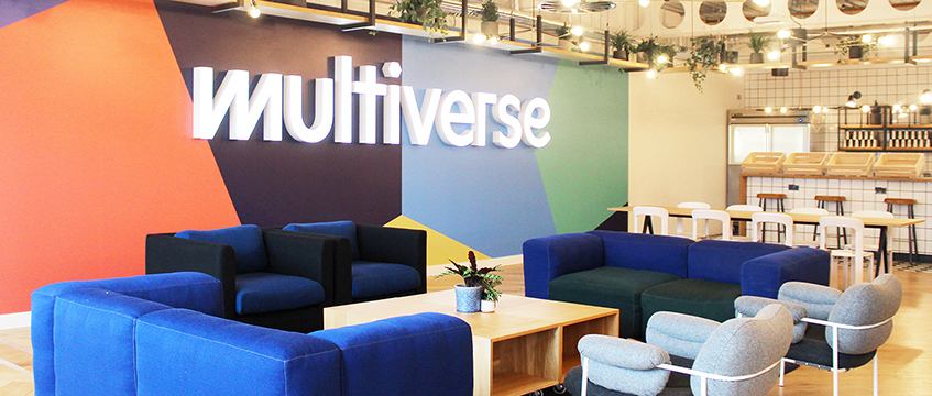 Multiverse office lounge. Photo © WeWork