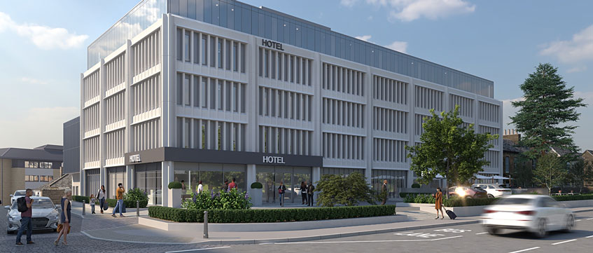 1970s Edinburgh office block gets hotel makeover