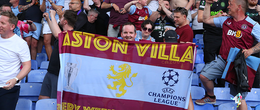 Aston Villa fans. Photo © Katie Chan/Action Plus/Shutterstock